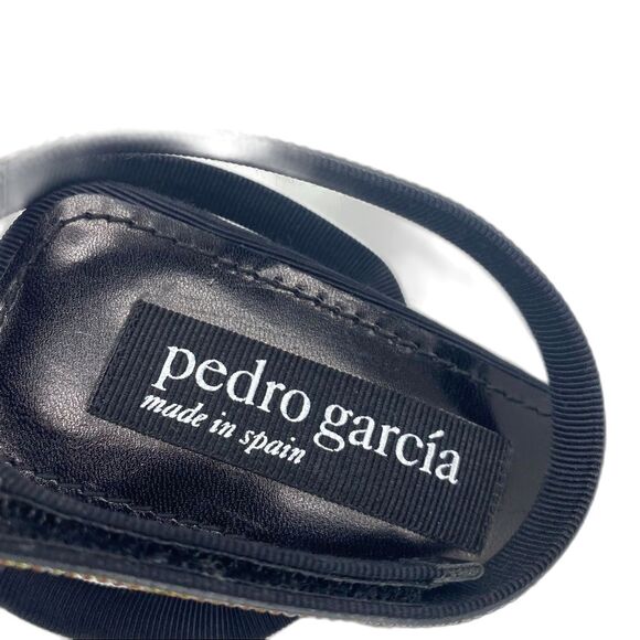 Pedro Garcia Inna Crystal Wedge Sandal in Black Swarovski Crystals Size 6 - Picture 13 of 15